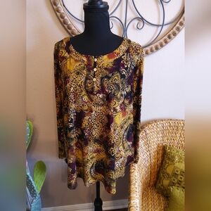 Jones Studio Multicolor Paisley Blouse